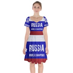 Football World Cup Short Sleeve Bardot Dress by Valentinaart