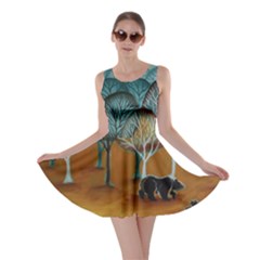 Trees And Bear; Skater Dress by ElizabethJancewiczArt