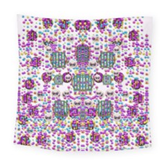 Alien Sweet As Candy Square Tapestry (large) by pepitasart