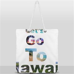 Hawaii Full Print Rope Handle Tote (large) by Howtobead