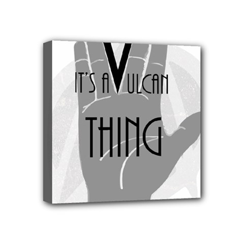 Vulcan Thing Mini Canvas 4  X 4  by Howtobead