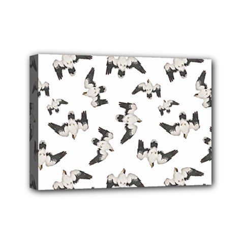 Birds Pattern Photo Collage Mini Canvas 7  X 5  by dflcprints