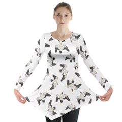 Birds Pattern Photo Collage Long Sleeve Tunic  by dflcprints