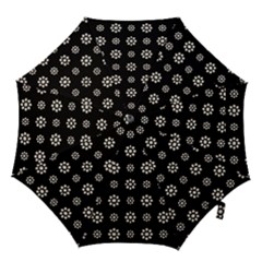 Dark Stylized Floral Pattern Hook Handle Umbrellas (small) by dflcprints