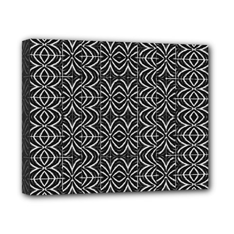 Black And White Tribal Print Canvas 10  X 8  by dflcprints