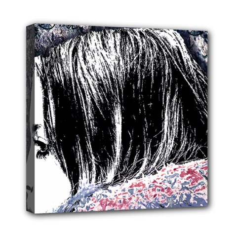 Grunge Graffiti Style Women Poster Mini Canvas 8  X 8  by dflcprints