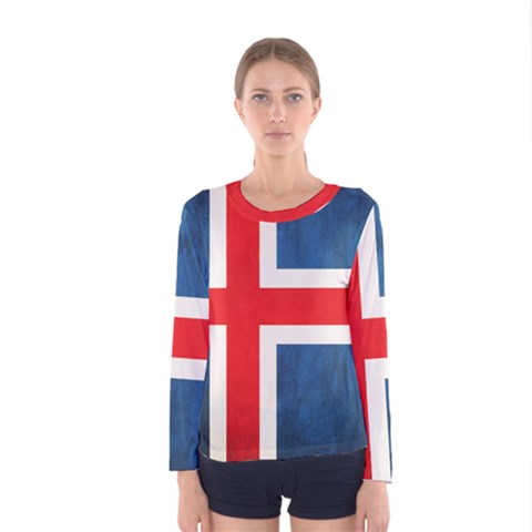 Iceland Flag Women s Long Sleeve Tee by Valentinaart
