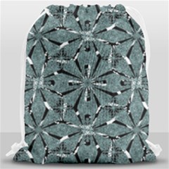 Modern Oriental Ornate Pattern Drawstring Bag (large) by dflcprints