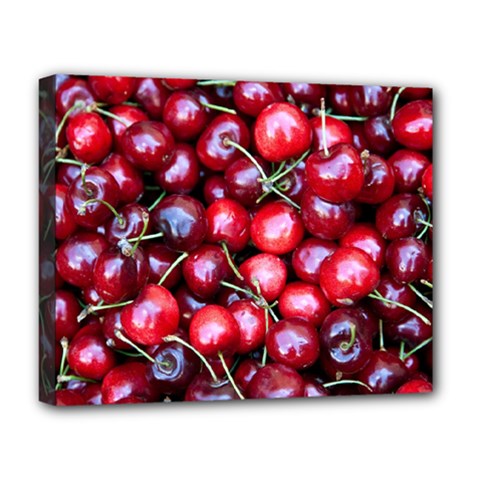 Cherries 1 Deluxe Canvas 20  X 16   by trendistuff