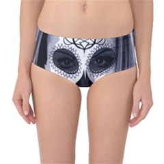 Day Of The Dead Mid-waist Bikini Bottoms by StarvingArtisan