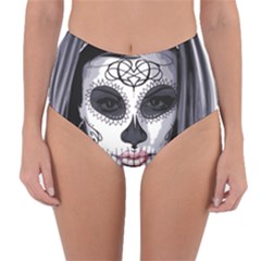 Day Of The Dead Sugar Skull Reversible High-waist Bikini Bottoms by StarvingArtisan