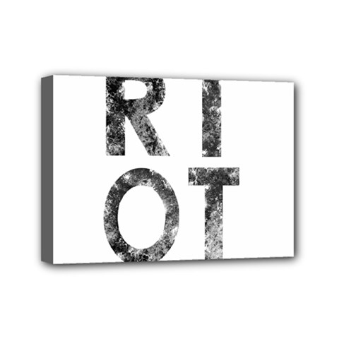 Riot Mini Canvas 7  X 5  by Valentinaart