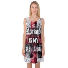 Football Is My Religion Sleeveless Satin Nightdress by Valentinaart