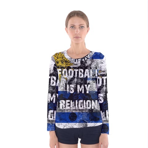 Football Is My Religion Women s Long Sleeve Tee by Valentinaart