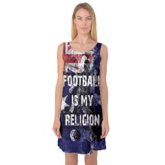Football Is My Religion Sleeveless Satin Nightdress by Valentinaart