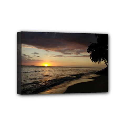 Sunset Rincon Puerto Rico  Mini Canvas 6  X 4  by StarvingArtisan