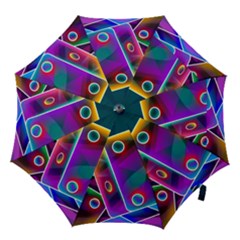 3d Cube Dice Neon Hook Handle Umbrellas (medium) by Sapixe