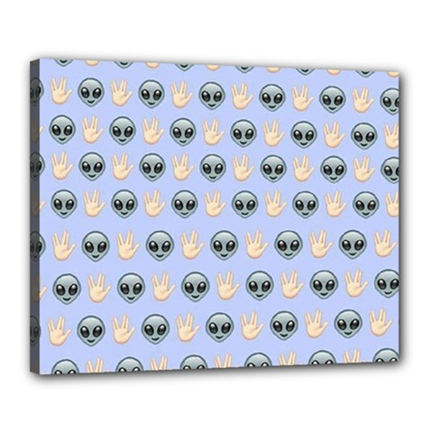 Alien Pattern Canvas 20  X 16  by Sapixe