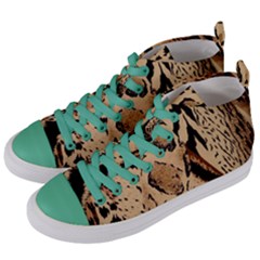 Animal Fabric Patterns Women s Mid-top Canvas Sneakers by Sapixe