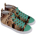 Animal Fabric Patterns Women s Mid-Top Canvas Sneakers View3