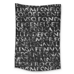 Antique Roman Typographic Pattern Large Tapestry by dflcprints