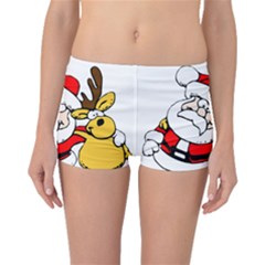 Christmas Santa Claus Boyleg Bikini Bottoms by Sapixe