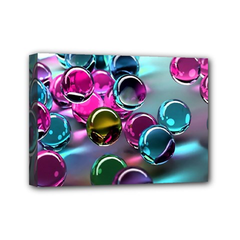 Colorful Balls Of Glass 3d Mini Canvas 7  X 5  by Sapixe