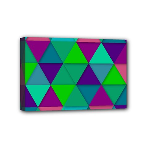 Background Geometric Triangle Mini Canvas 6  X 4  by Nexatart