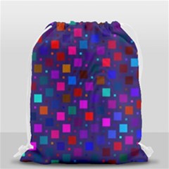 Squares Square Background Abstract Drawstring Bag (small) by Nexatart