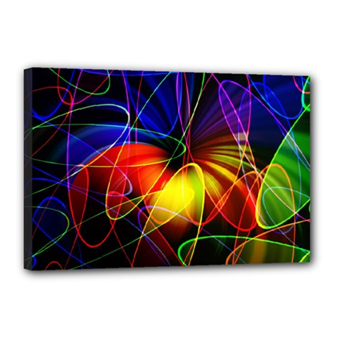 Fractal Pattern Abstract Chaos Canvas 18  X 12  by Nexatart