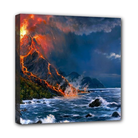 Eruption Of Volcano Sea Full Moon Fantasy Art Multi Function Bag	 by Sapixe