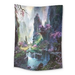 Fantastic World Fantasy Painting Medium Tapestry by Sapixe