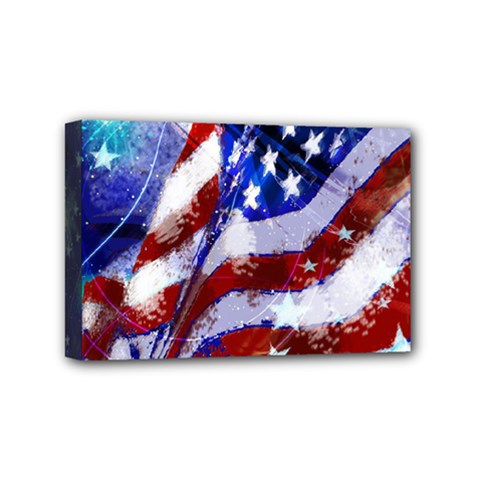 Flag Usa United States Of America Images Independence Day Mini Canvas 6  X 4  by Sapixe