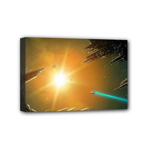 Future City Mini Canvas 6  X 4  by Sapixe