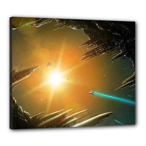 Future City Canvas 24  X 20  by Sapixe