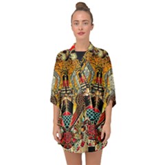 Hail Fine Art Print Half Sleeve Chiffon Kimono by Sapixe