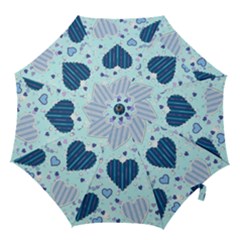 Hearts Pattern Paper Wallpaper Hook Handle Umbrellas (medium) by Sapixe