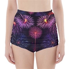 Happy New Year New Years Eve Fireworks In Australia High-waisted Bikini Bottoms by Sapixe