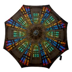 Leopard Barcelona Stained Glass Colorful Glass Hook Handle Umbrellas (small) by Sapixe