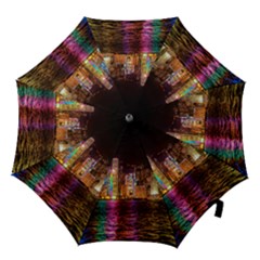 Light Water Cityscapes Night Multicolor Hong Kong Nightlights Hook Handle Umbrellas (small) by Sapixe
