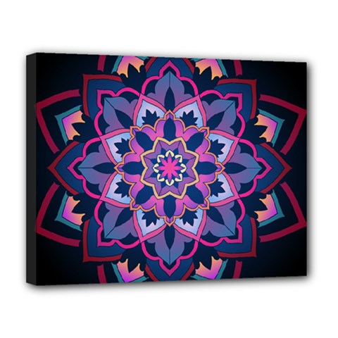 Mandala Circular Pattern Canvas 14  X 11  by Sapixe