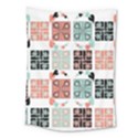 Mint Black Coral Heart Paisley Medium Tapestry View1
