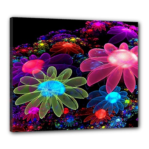 Nice 3d Flower Canvas 24  X 20  by Sapixe