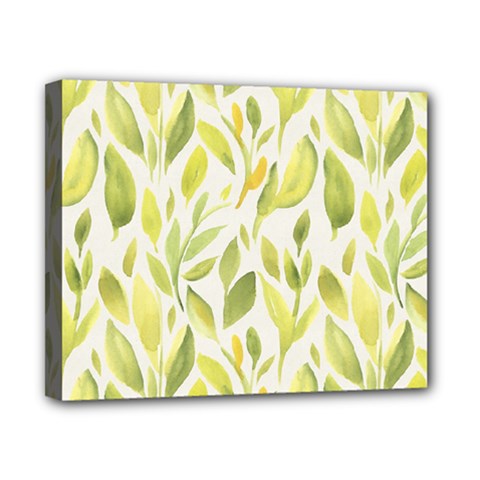 Green Leaves Nature Patter Canvas 10  X 8  by paulaoliveiradesign