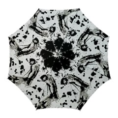 Pattern Color Painting Dab Black Golf Umbrellas by Sapixe