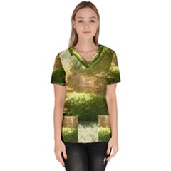 Highland Park 19 Scrub Top by bestdesignintheworld