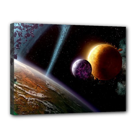 Planets In Space Canvas 16  X 12  by Sapixe