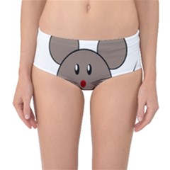 Raton Mouse Christmas Xmas Stuffed Animal Mid-waist Bikini Bottoms by Sapixe