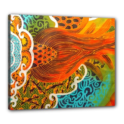The Beautiful Of Art Indonesian Batik Pattern Canvas 24  X 20  by Sapixe
