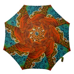 The Beautiful Of Art Indonesian Batik Pattern Hook Handle Umbrellas (large) by Sapixe